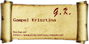 Gampel Krisztina névjegykártya