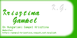 krisztina gampel business card